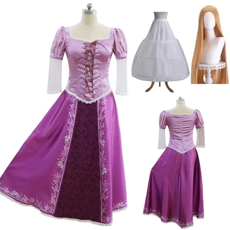 Rapunzel Cosplay Kostüm Erwachsene Karneval Uniform Anime Halloween Party Kostüme Frauen