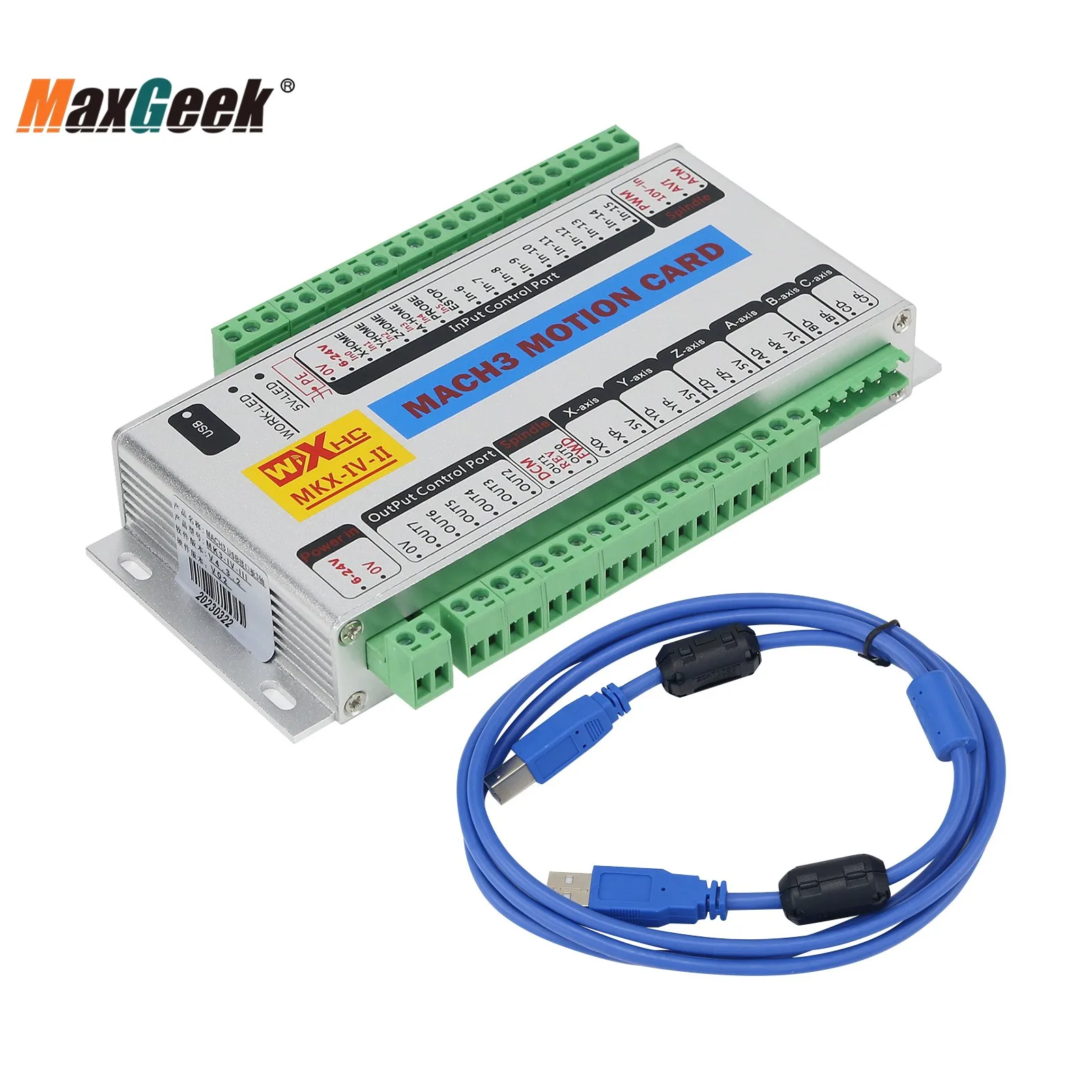 cartao de movimento maxgeek para janela 10 controlador de movimento usb eixos eixos 2mhz breakout board cnc mk4 iv mach3 01