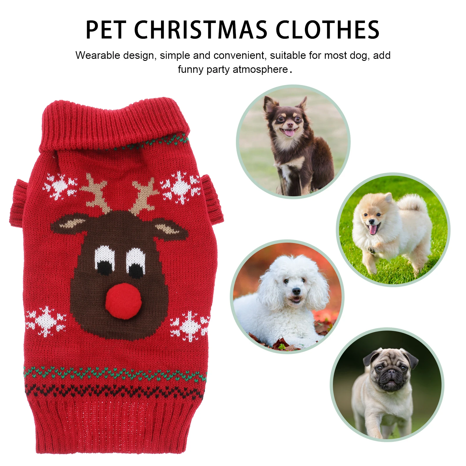 

Winter Dog Coats Pet Sweater Small Puppy Clothing Costumes for Dogs Christmas Clothes