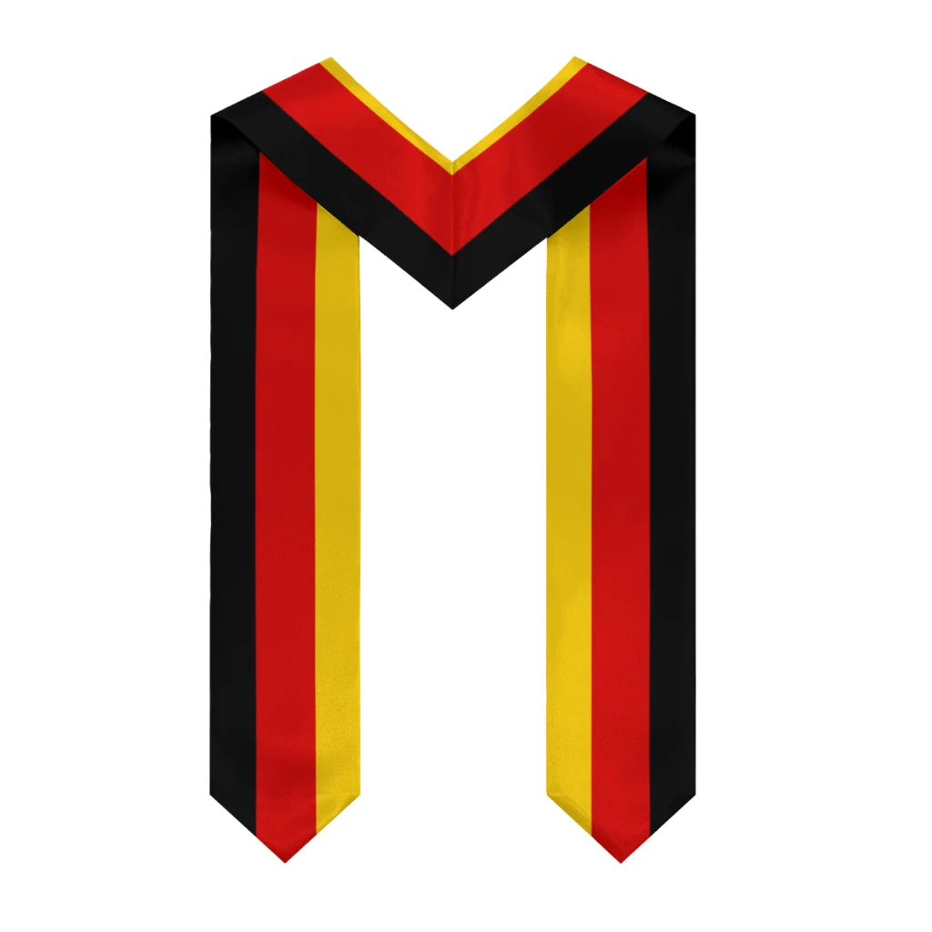 Más diseño Chal de graduación Bandera de Alemania y Estados Unidos Estola Sash Honor Estudio A bordo Estudiantes internacionales