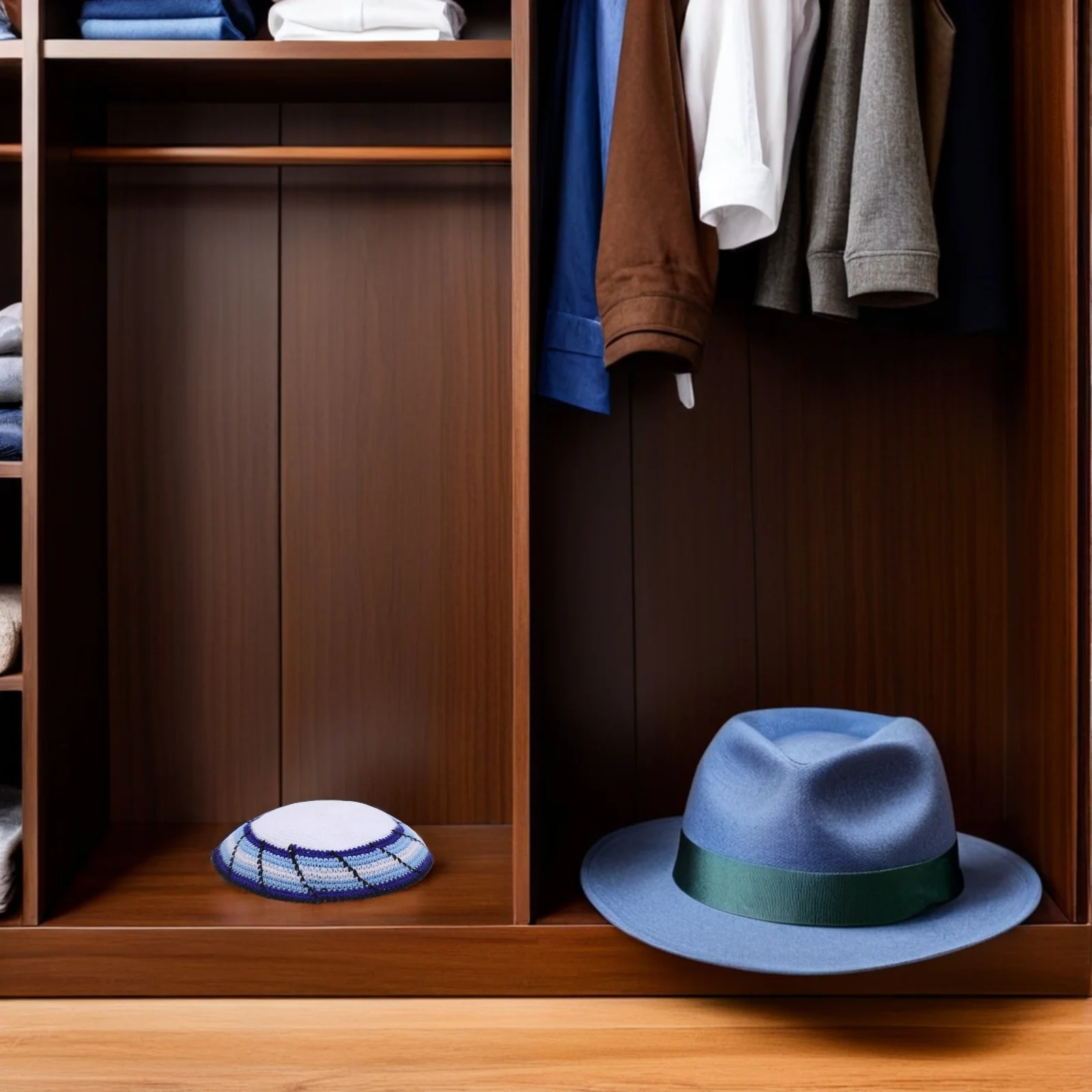 

Yemenite Kippah Breathable Hand-Knitted Jewish Skullcap Lightweight Prayer Cap Suitable for Daily Religious Ceremonies