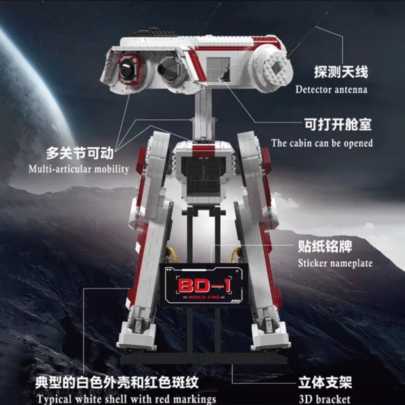 ชุดประกอบหุ่นยนต์ Mould King 21052 รุ่นผจญภัยในอวกาศ ข้อต่อขยับได้ ของเล่น DIY สำหรับเด็ก ของขวัญวันคริสต์มาส วันเกิด ของสะสม
