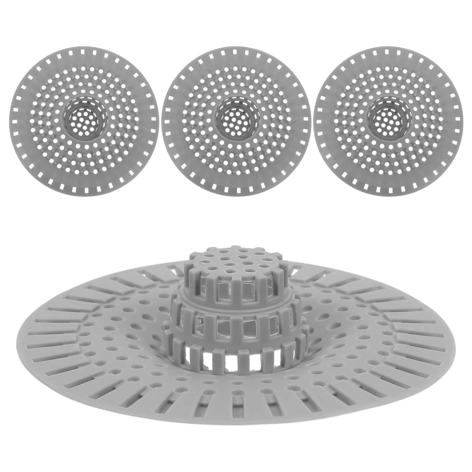 

Набор из 4 силиконовых фильтров-сеток для слива, 5 дюймов, для улавливания волос, для душа, ванной, раковины, аксессуары для душевой кабины и ванны