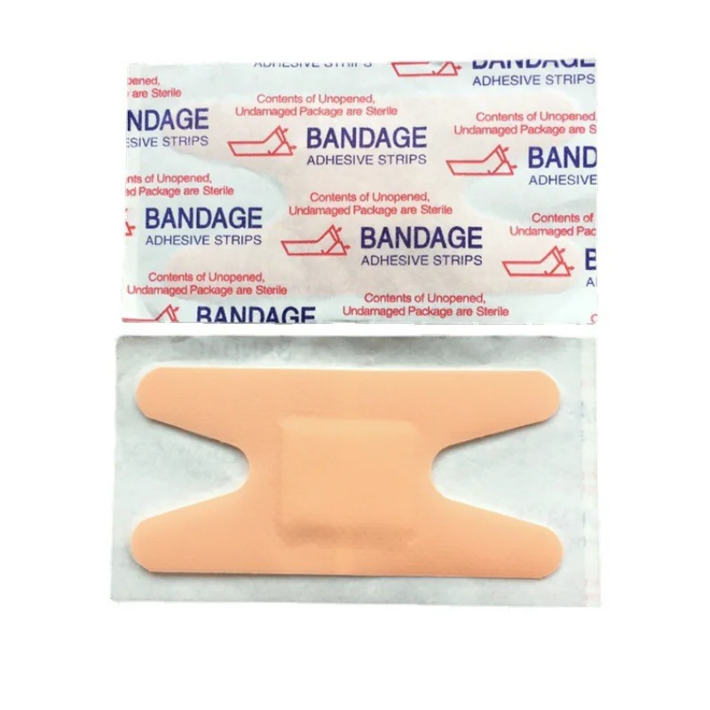 

100pcs/lot Wound Strips Finger Waterproof Care Bandages Bandaid Patches Adhesive Plasters Fabric Body Sticky Dressing Protection