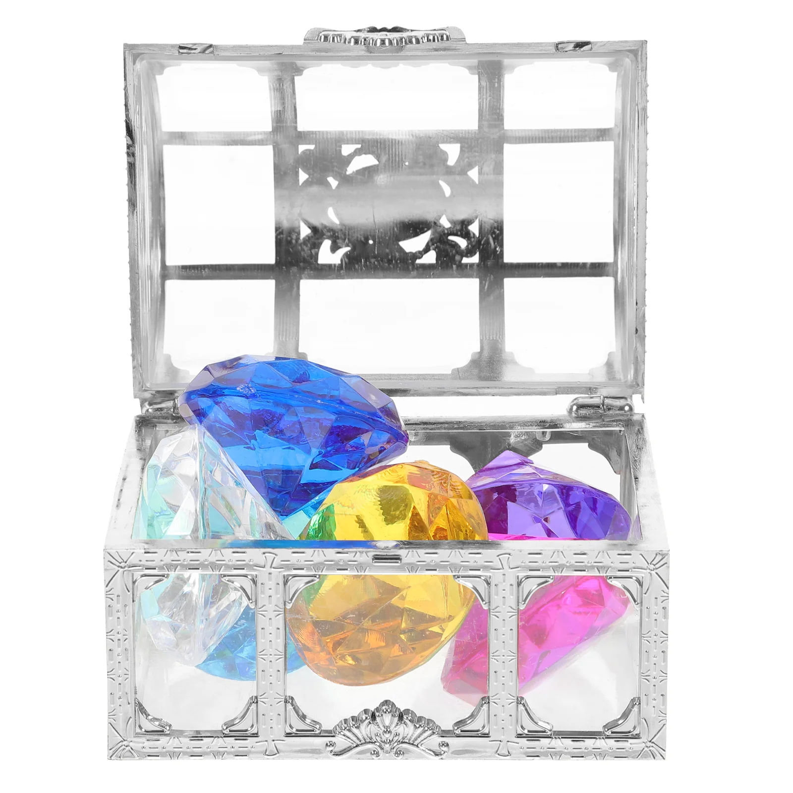 Diamond Treasure Chest Stimulation Crafts Kids Simulation Diamonds Swimming Gems Toy for Plaything Children Gemstone Gemstones