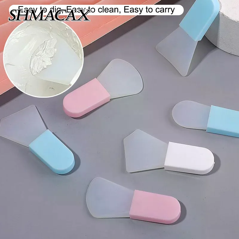 5Pcs Silikon Gesichtsmaske Pinsel Gesicht & Augen Creme Schlamm Maske Applikator Schaber Gesicht Reinigen Pinsel Reise Tragbare Hautpflege werkzeuge