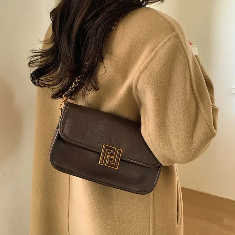 Vintage Luxury Diaper Bag Women Crossbody Bag High-End Designer Handbag Minimalist Chic Large Capacity Leather Tote Bag