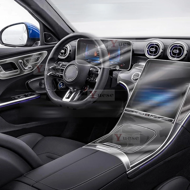 

Для Mercedes Benz W206 C Class 2022-2025 салон автомобиля, центральная консоль, прозрачная защитная пленка из ТПУ, наклейка против царапин