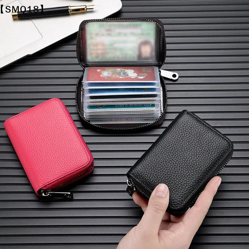 20 Detents Cards Holders PU Business Bank Credit Bus ID Card Holder Cover Coin Pouch Anti Demagnetization Wallets Organizer【SMQ】
