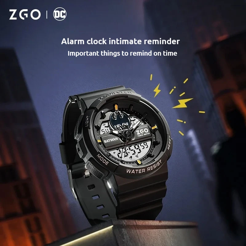 2024 New Dc Batman Co-Branded Watch Rubber Cool Glow-In-The-Dark Male Teen Student Trend Sports Electronic Watch Boy gift