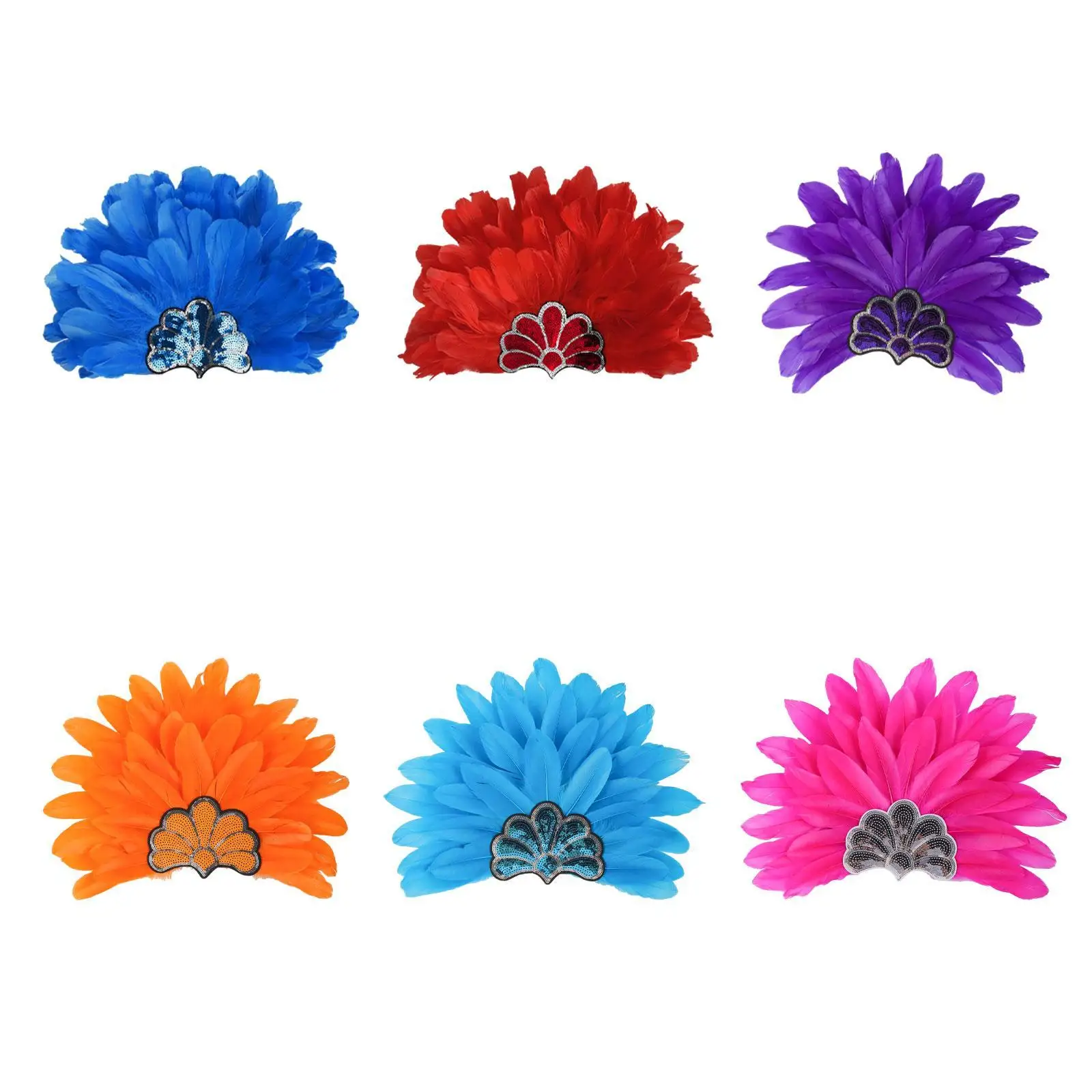 

Indian Hat Artificial Feather Headdress for Halloween Carnival Performance