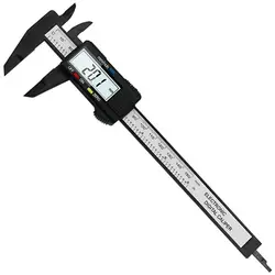 Electronic LCD Carbon Fiber Vernier Calipers Measuring Tool Micrometer Gauge