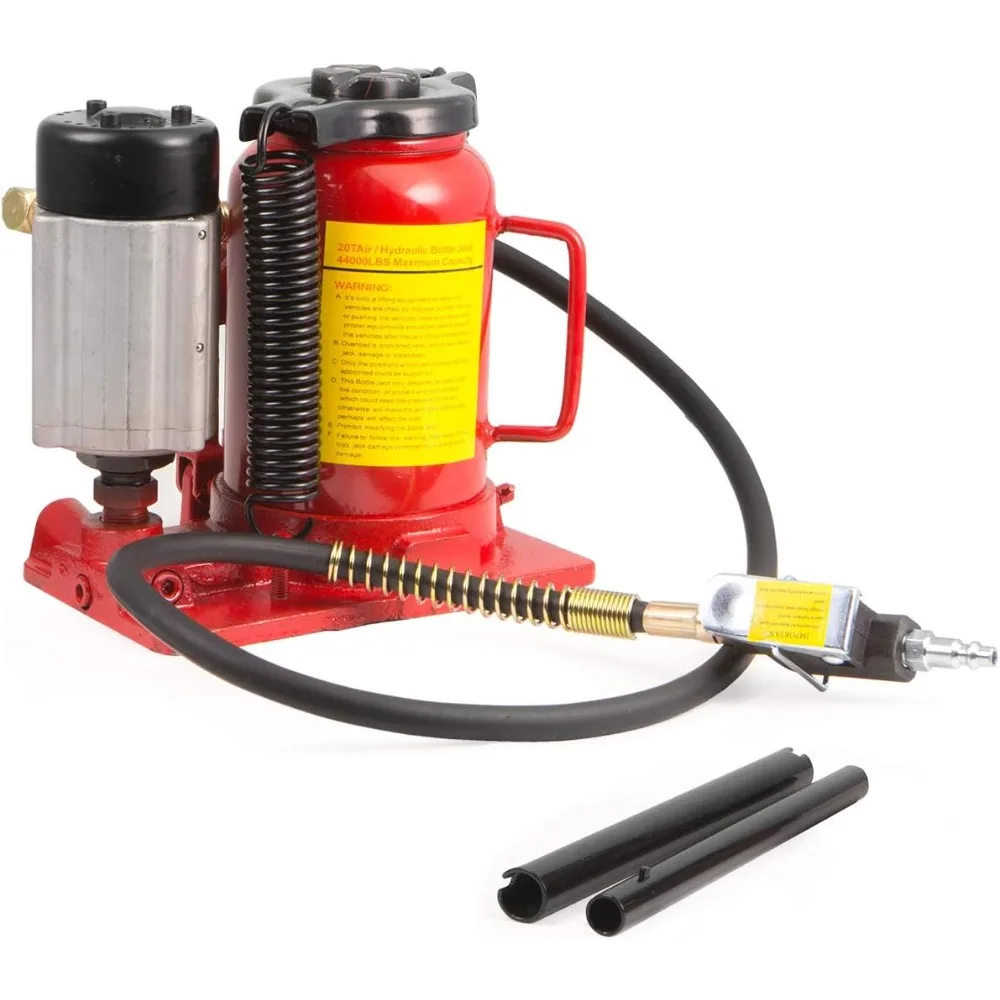 

Low Profile 20 Ton Air-Operated Hydraulic Bottle Jack (44,000 LBS) Air Tools Manual Jack Air Jack with Hand Pump