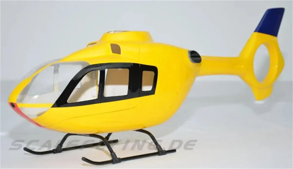 450 EC-135 Yellow RC Helicopter Pre-Painted Fuselage for Align T-REX450X/XL/SE