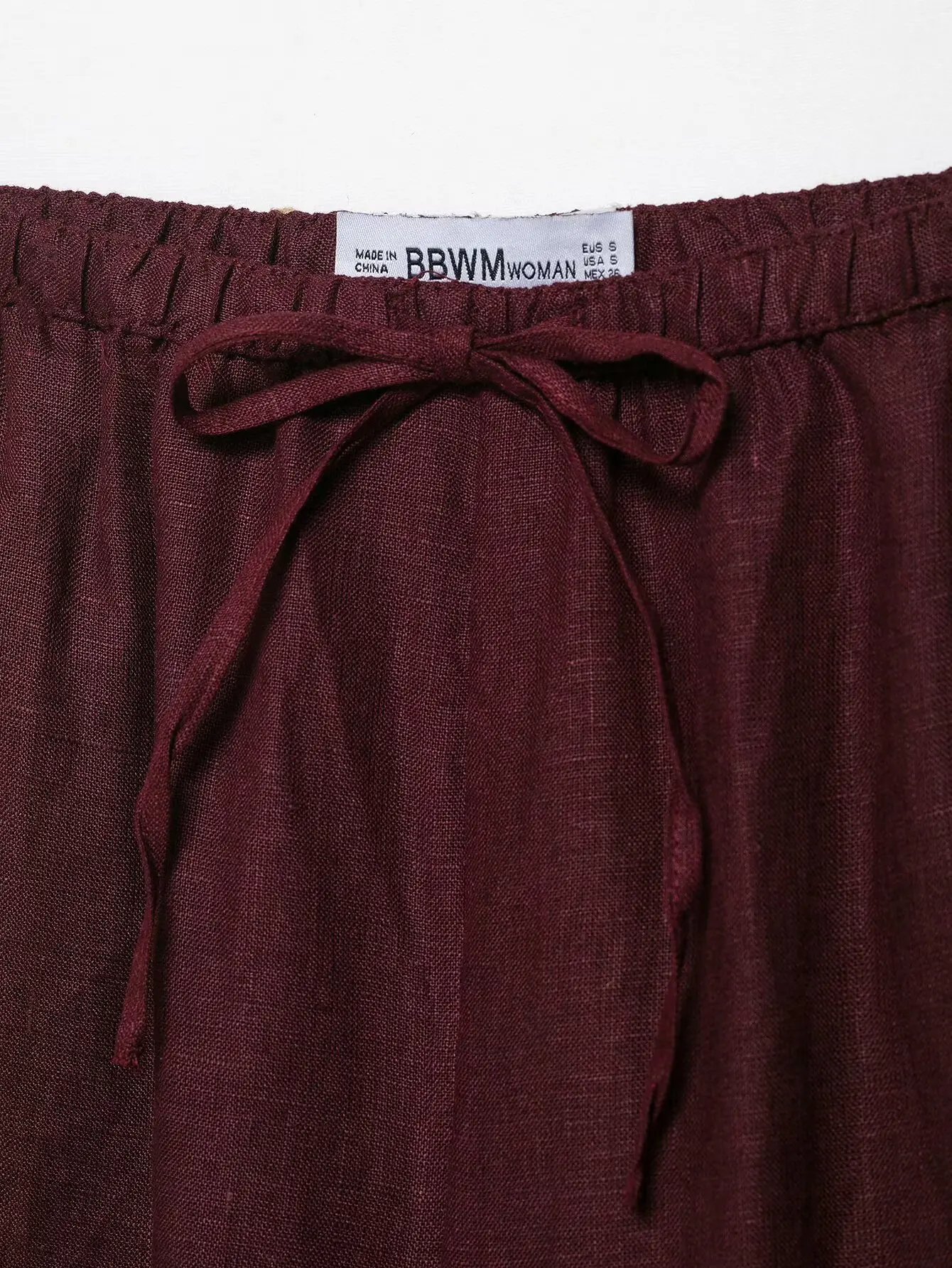 BB6822 ZA25 autumn new women's clothing European and American style lace up linen comfortable casual lantern pants 8749386