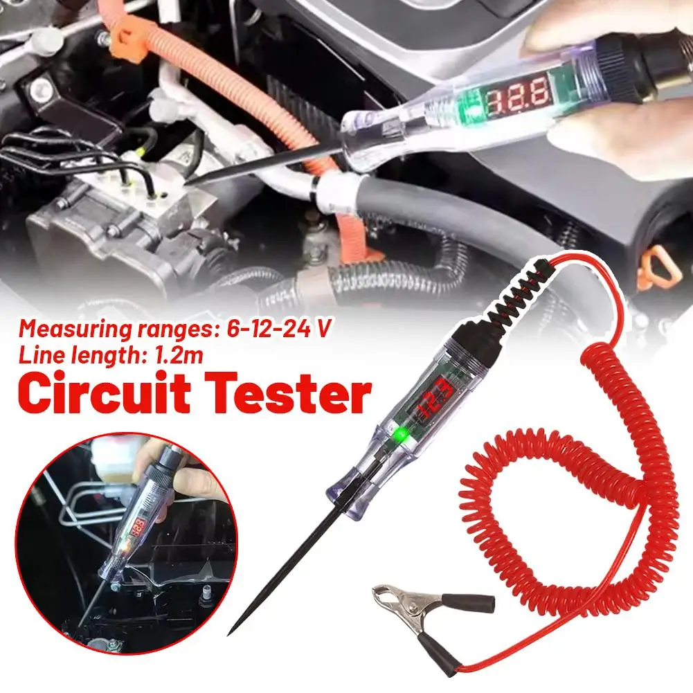 

Автоматический тестер цепей, тестер напряжения грузовика, автоматический тестер цепей, автоматический диагностический зонд, тестовая ручка постоянного тока 6 В 12 В 24 В ﻿