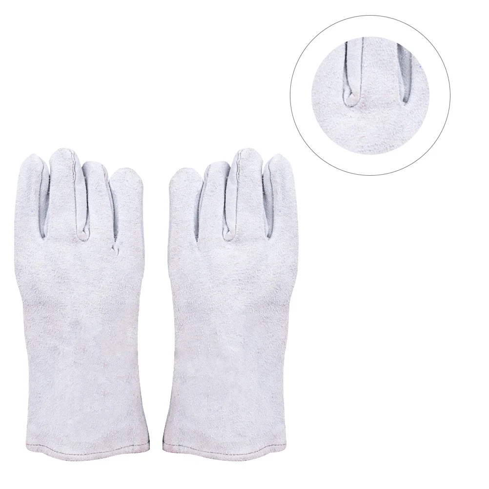 

1Pair Welding Gloves Dark Grey Industrial Grade Insulated Work Gloves for General Indoor Outdoor Use Slightly Wet Oily