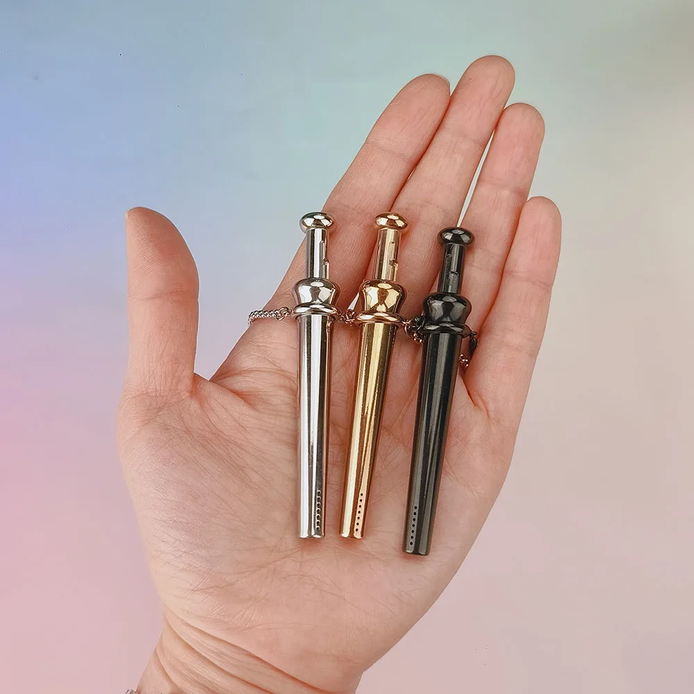 Multifunctional Stainless Steel Snuff Tube with Retractable Tube, Straw and Perfume Extractor
