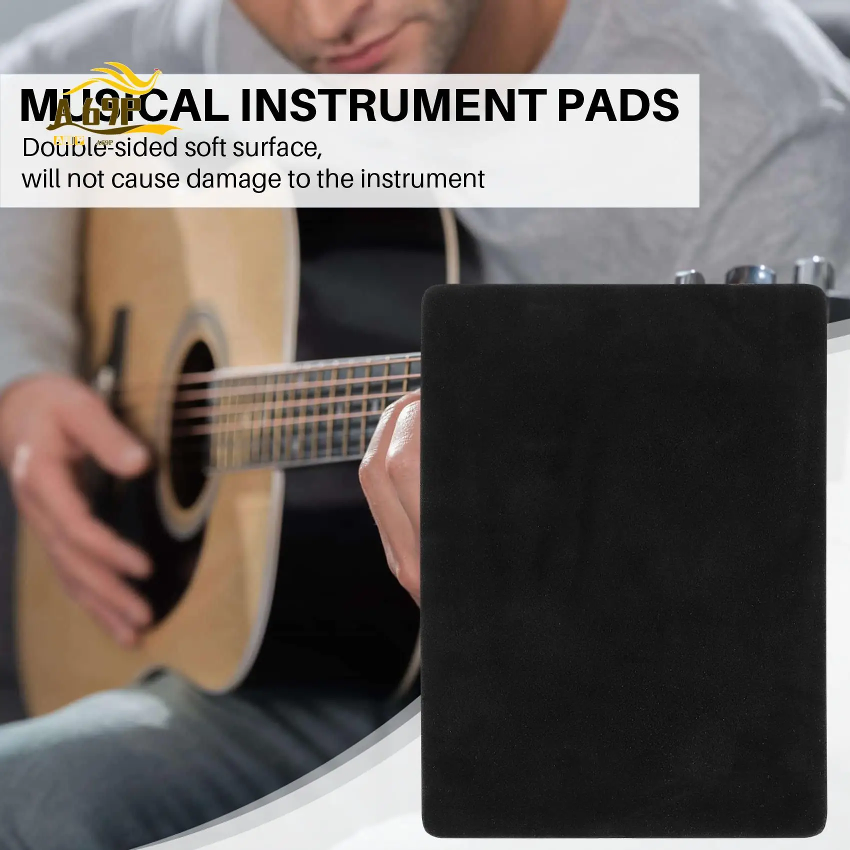 

A69P-Guitar Non-Slip Pad Leg Cloth Erhu Pipa Large, Medium And Small Ruan Liuqin Yueqin Musical Instrument Pad Piano Pad