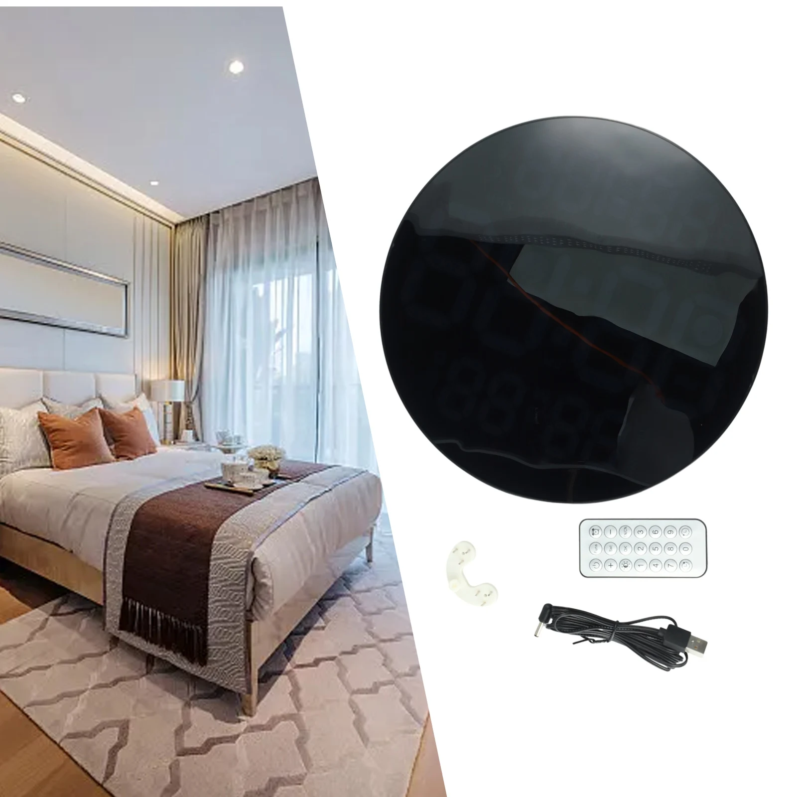 

Большой цифровой дисплей, электронные часы, гигрометр, обратный отсчет, 10-дюймовый будильник, дисплей даты, бесшумные часы, простое время