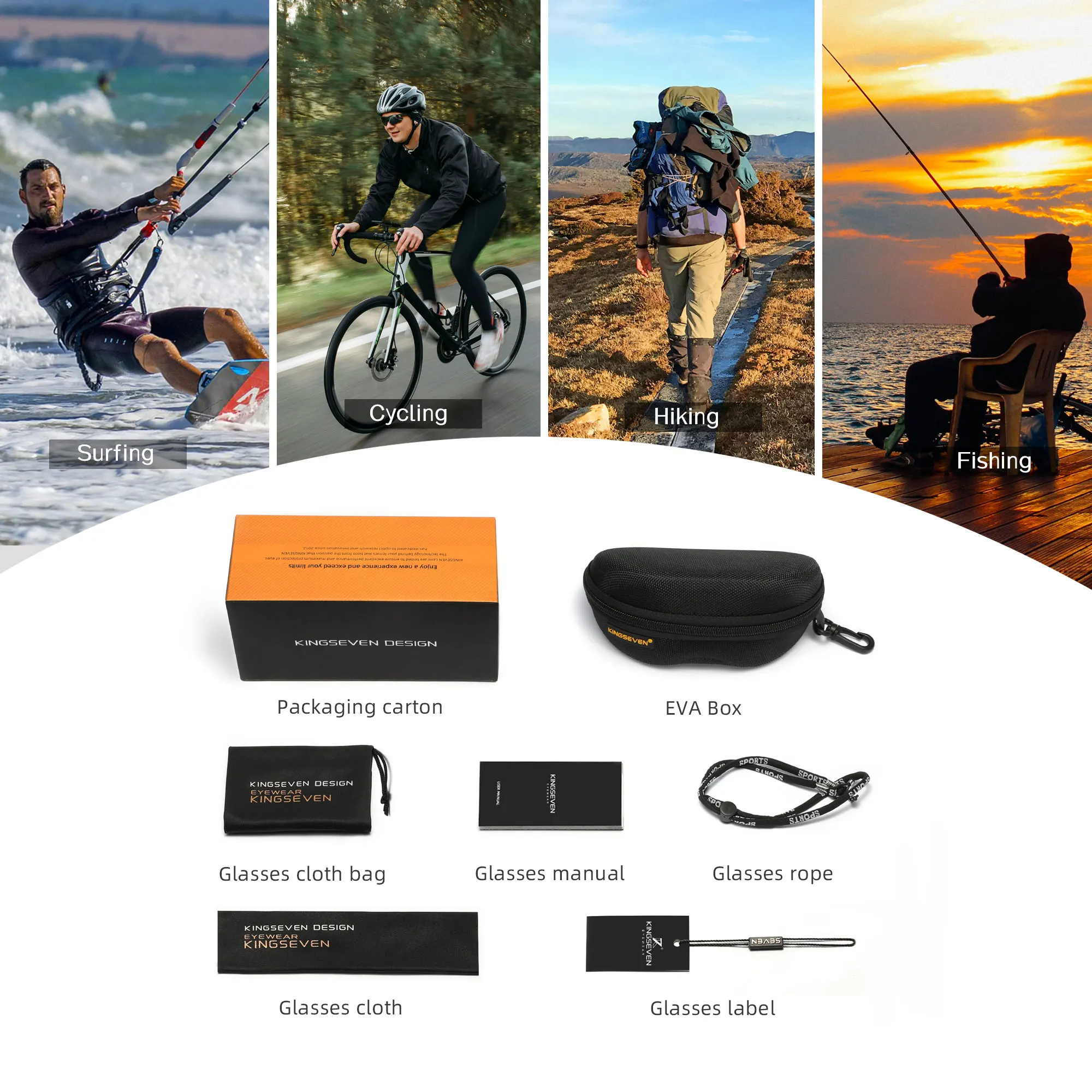 KINGSEVEN Cycling Sunglasses Bike Men Women Bicycle Glasses UV400 Polarized Climbing Eye Protection Eyewear