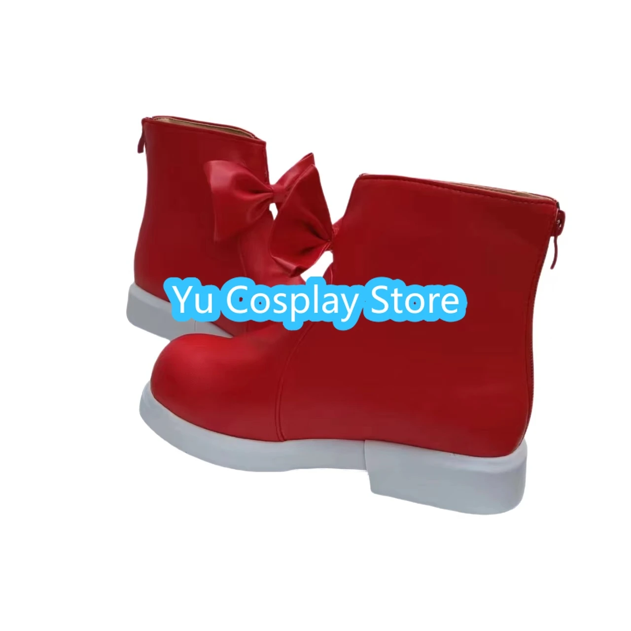 ゆうコスプレストア 東方Project 藤原無双 コスプレ靴 アニメコスプレ靴 ブーツ ハロウィンコスチューム小道具
