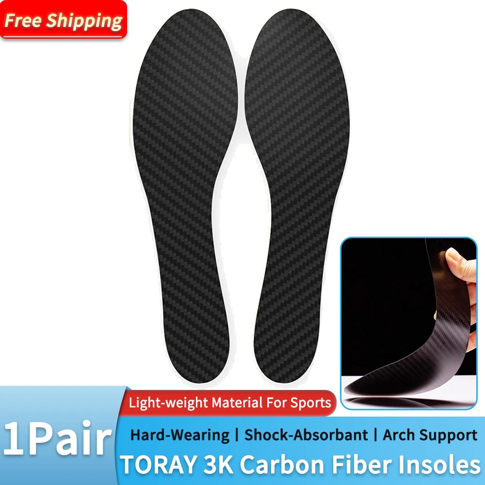 High-Quality New 0.8mm1.0mm1.2mm thickness Carbon Fiber Insole Sports Insole Male Shoe-pad Female Orthotic Shoe Sneaker Insoles