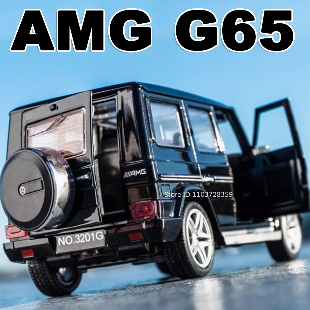 

1:32 G65 C260L Model Toy Cars Alloy Diecast Off-road Vehicles Sound Light Doors Opened Pull Back Simulation Toys for Kids Gifts