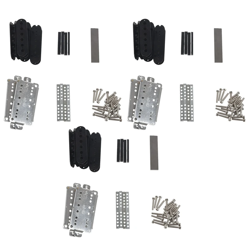 

3 Set Guitar Humbucker Pickup Kits Producing Accessories/Cupronickel Baseplate/Spacer/Bobbin/ Pole Slug