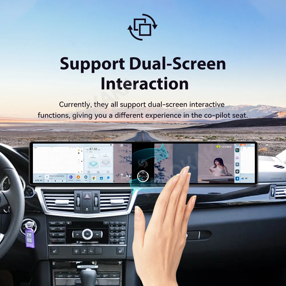 Android Auto Radio GPS Navigation For Mercedes Benz E 2010-2015 Dual Screen Carplay 24.6 Inch Smart Qualcomm Car Stereo Headunit