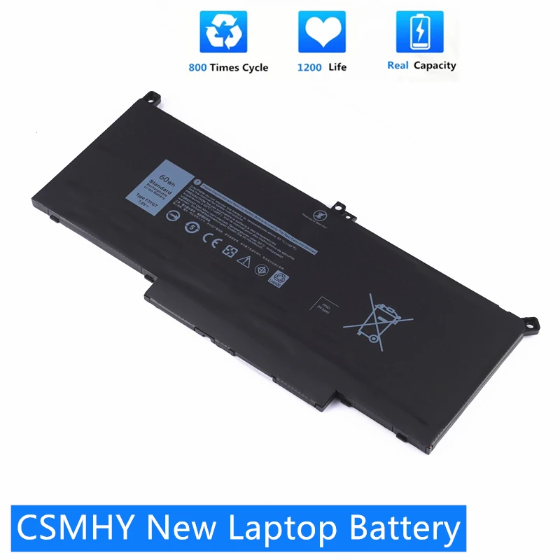 

Новый аккумулятор CSMHY DJ1J0 42Wh F3YGT 60WH для ноутбука Dell Latitude 12 13 14 7280 7290 7380 7390 7480 7490 E7280 E7290 E7380 E7390