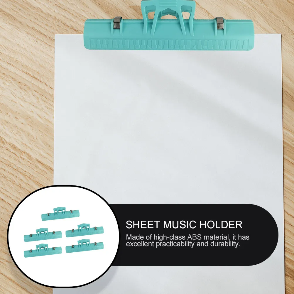 

5 Pcs Holder Clip Musical Instrument Piano Page Book Holders Clips Bookshelf