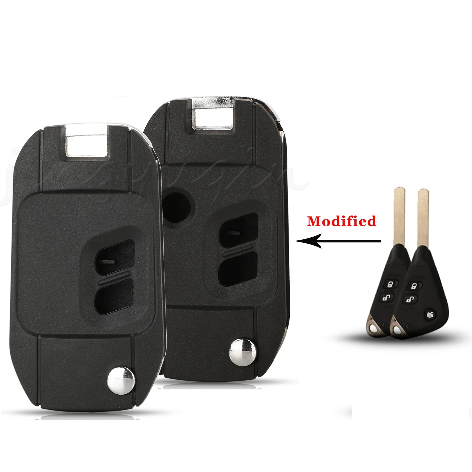 

Jingyuqin For Subaru Legacy Forester Outback Impreza 2/3 Buttons Replacement Modified Folding Flip Remote Car Key Case