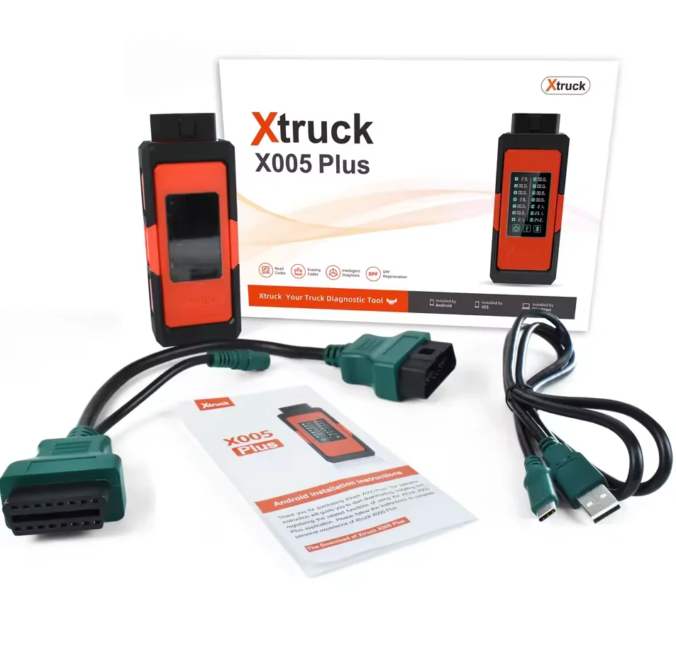 for DPF Regeneration read clear code OBD2 Code Reader Xtruck X005 Plus Professional Heavy Duty Truck Diagnostic Scanner Tool