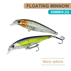 8cm 9.2g Fishing Lures Floating Minnow Wobbler Long Casting Laser Artificial Hard Bait Jerkbait Fishing Accessories Bass MN613
