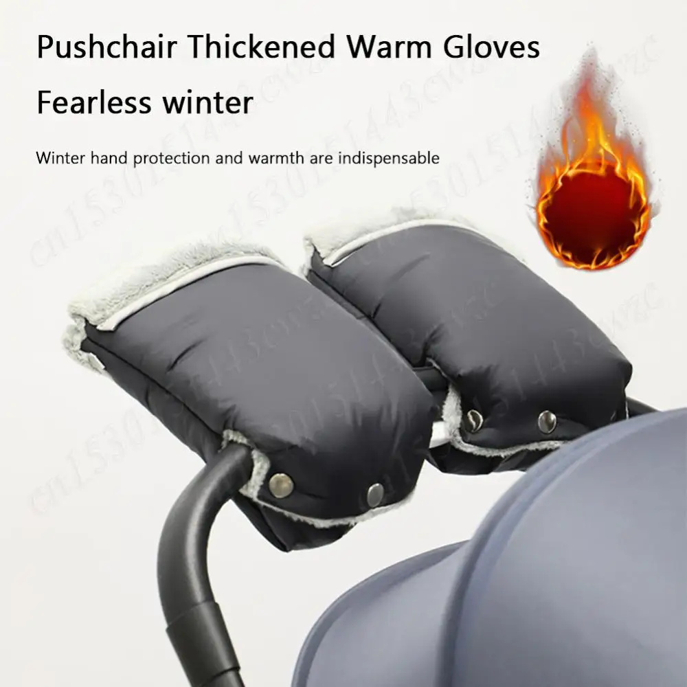 New Winter Warm Stroller Gloves Anti-Freeze Stroller Mittens Keep Warm Winter Pram Hand Muff Snow Proof Thick Pushchair Gloves