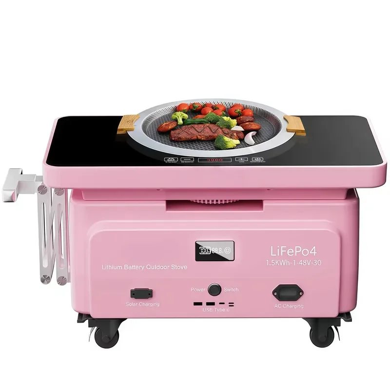 Best-selling Beijing WYYB Portable Solar Power Station Outdoor Induction Stove Rechargeable Camping Cooking Battery Stove
