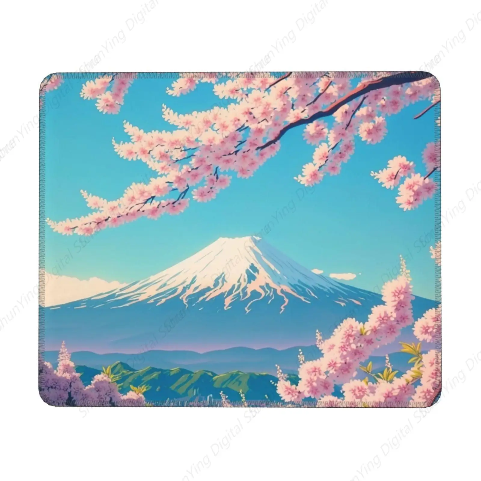 Japanese Cherry Blossom Mouse Pad Anti Slip Rubber Pad Suitable For Office Gaming Mouse Pads On Computers And Laptops 18*22cm