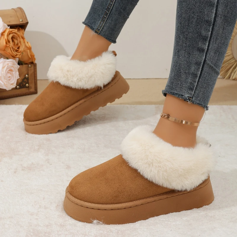 Women's High Quality Wool Fleece Lined Thick Soled Ankle Boots Classic Natural Wool Warm Snow Boots 2026 Winter New Style
