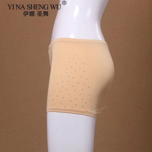 Imagen 2 del producto Traje de danza del vientre para mujer, Leggings de seguridad, ropa interior de baile, forro latino, pantalones cortos elásticos ajustados, nuevo taladro en caliente