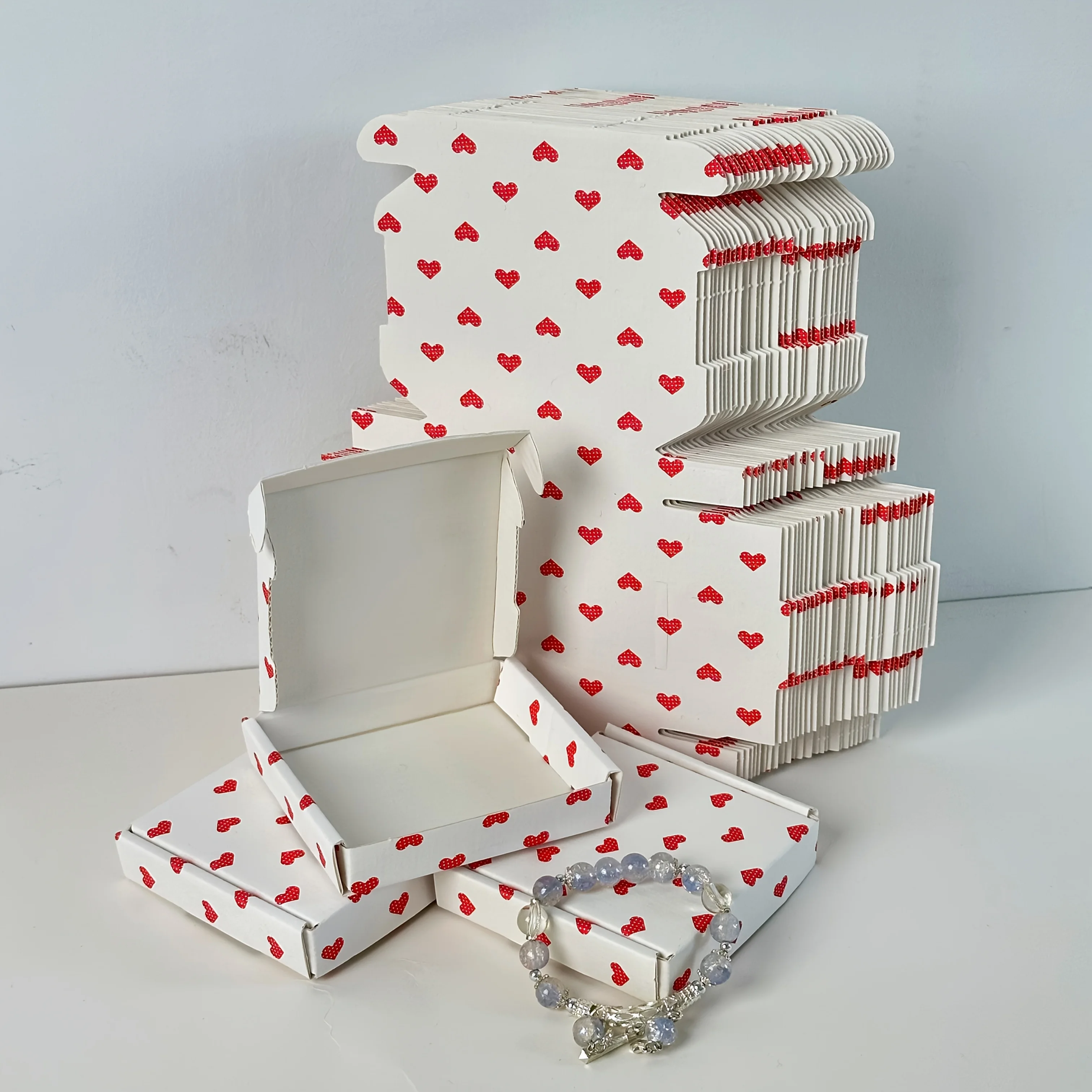 30 kleine Versandkartons mit zusammengebauten Versandkartons, offenem Gesichtsdesign für Valentinstag, Weihnachten, Geburtstage – Detail 2
