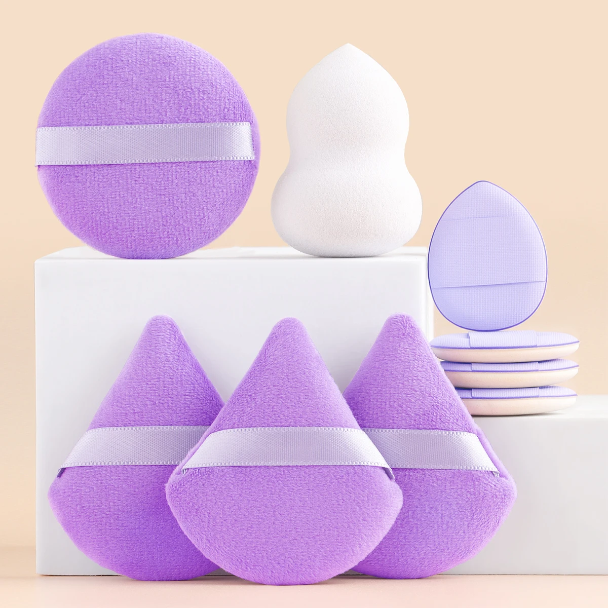 Nowy płynny podkład w płynie, bawełniana gąbka super miękka i nie pochłaniająca pudru, zestaw gąbeczek do makijażu w kształcie jajka, gąbka w kształcie kropli wody, poduszka powietrzna.