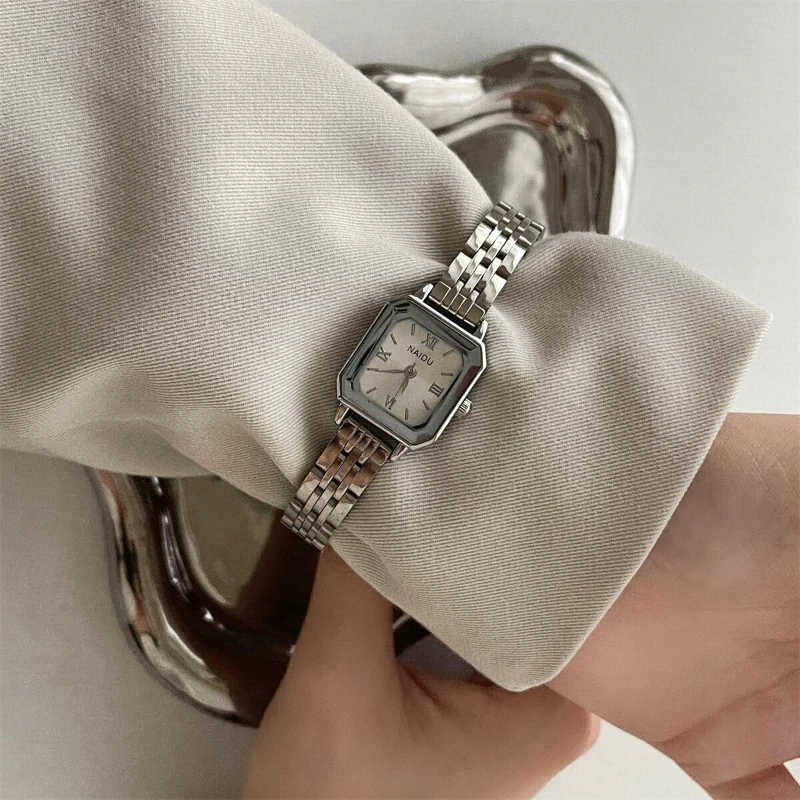 High quality simple women's quartz watch women's student retro high-end elegant steel belt women's waterproof watch
