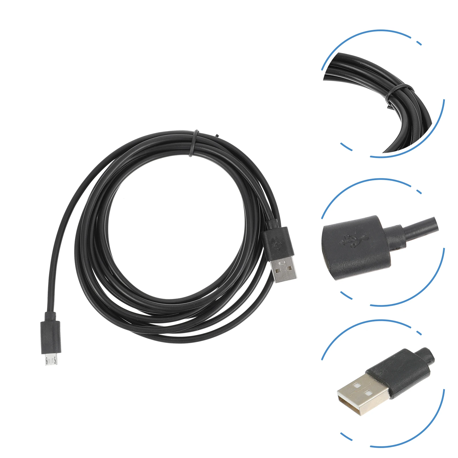 

2pcs USB Charging Cable 3M High Copper Core Fast Charge Game Machine Compatible for PS4 ONE Durable Cable Cord Easy