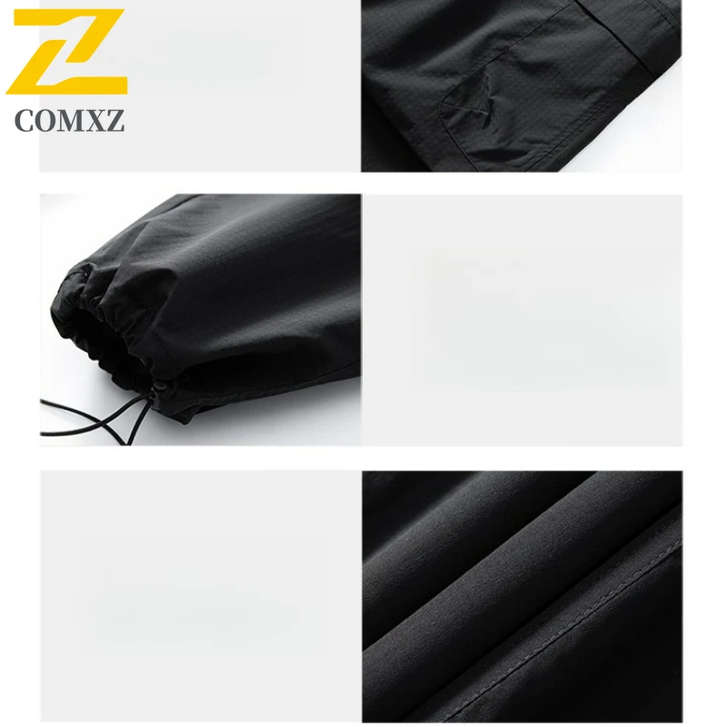 Men's Streetwear Utility Trousers 2025 New Loose Casual Wide Leg Trousers Weatherproof Mountain Trekking Fashion Outdoor Pants