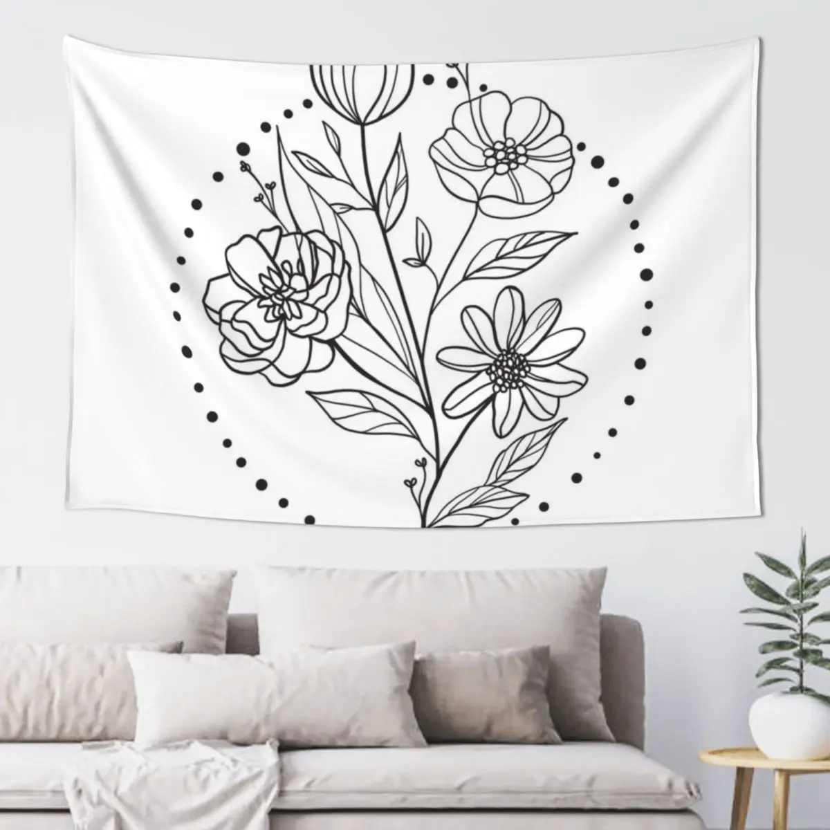 

Flowers Tapestry Mushroom Room Decorating Aesthetic Tapestry