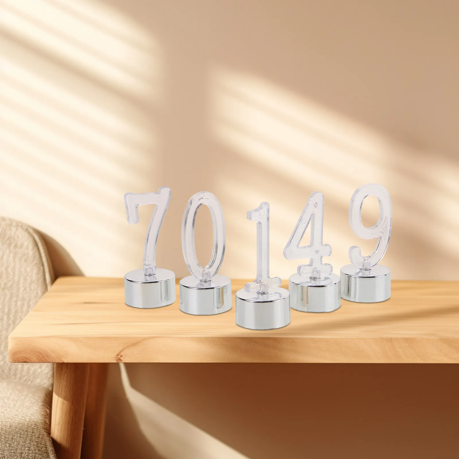 10pcs Number LED Flameless Birthday Lights – Smokeless, Rechargeable, Safe for Kids & Parties