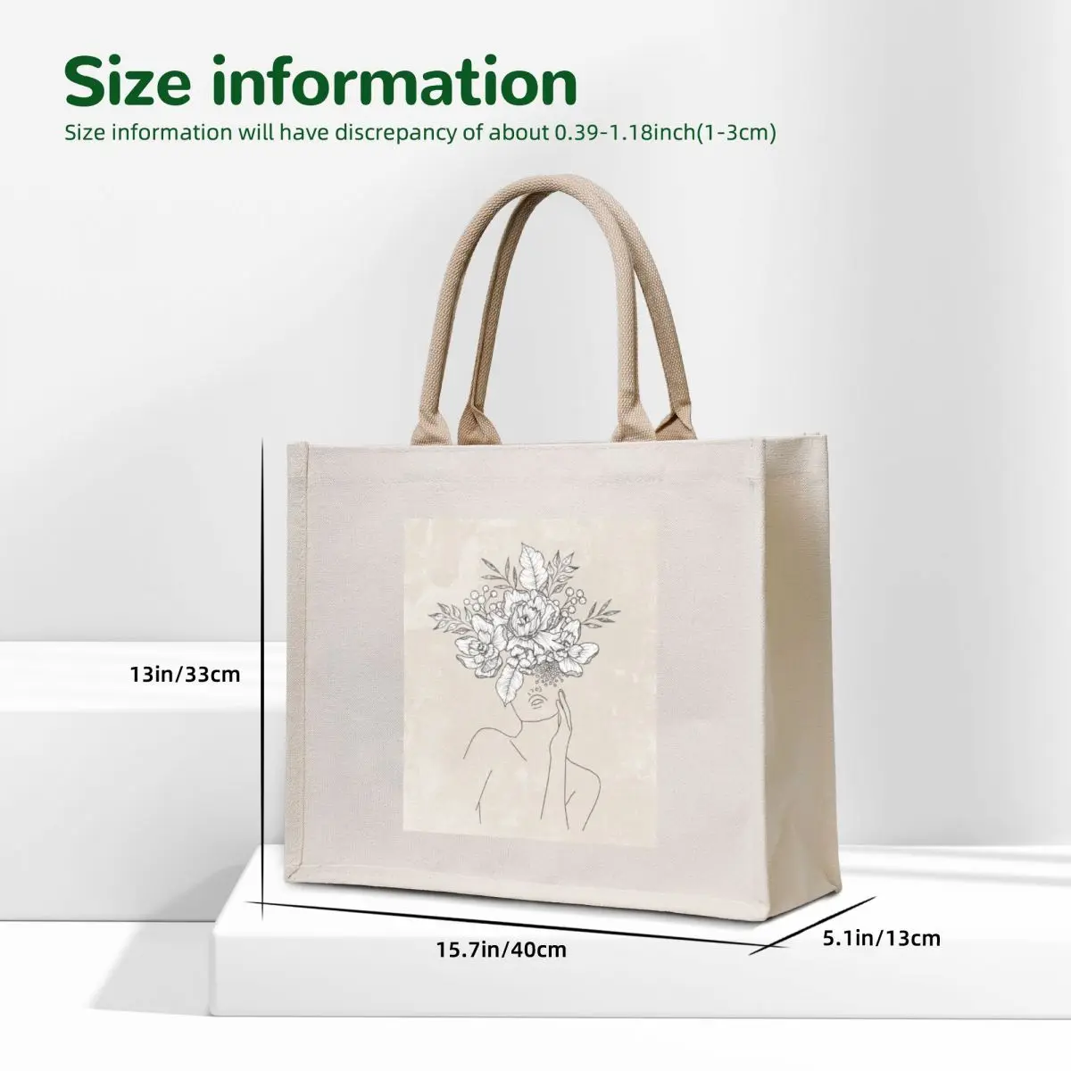 Flowers Hair Girl Tote Bag tote bags men shopping trolley bag foldable reusable bag Lady