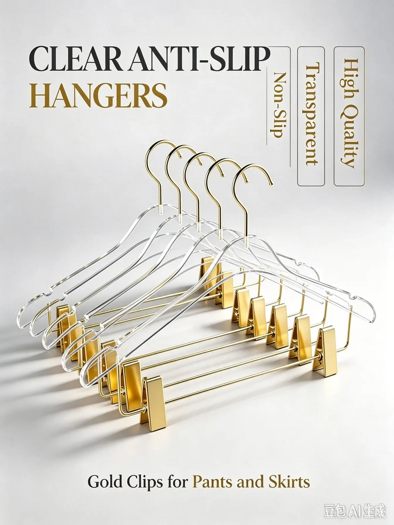 Multifunktionaler Kleiderbügel, transparenter Anzugbügel, Schrank-Organizer, Kristall-Kleiderständer, Wäscheständer, 5/10 Stück, hochwertig
