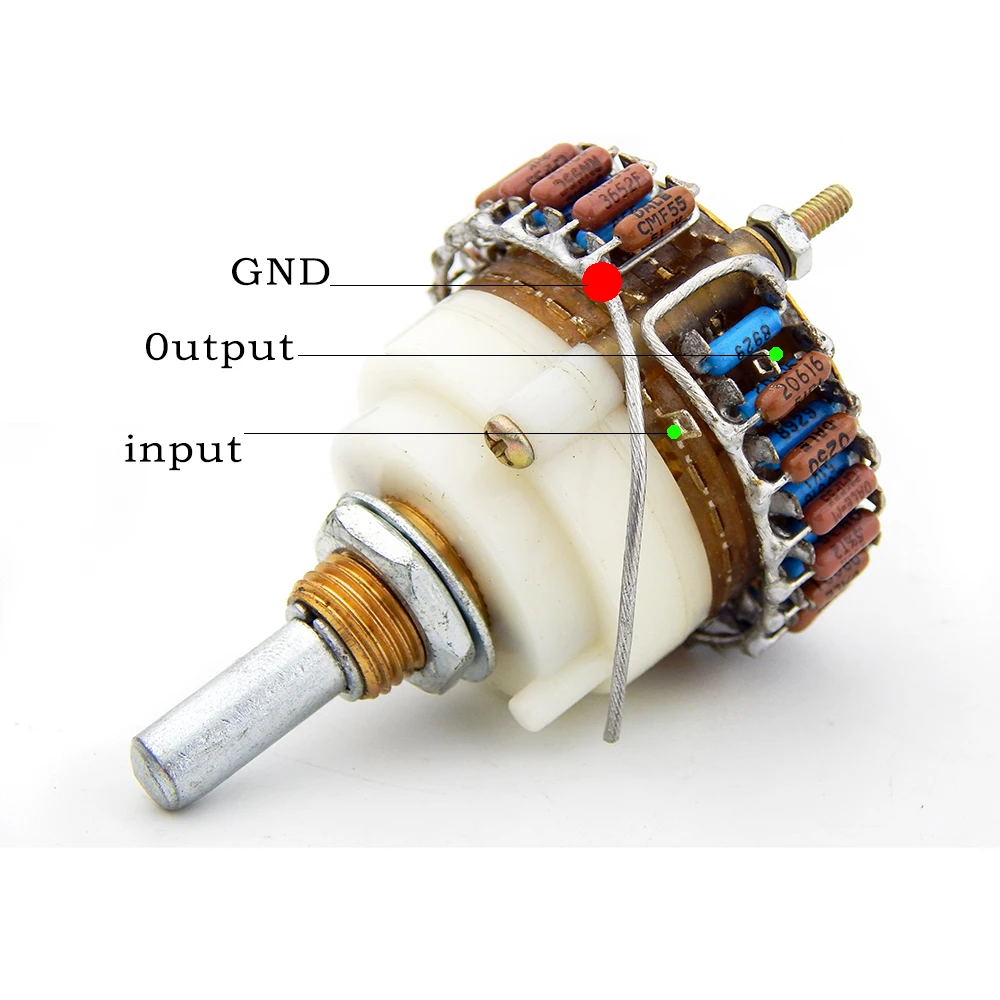 

【Хит продаж】1.0-канальный монофонический потенциометр громкости 10K/50K/100K/250K Dale, 23-ступенчатый аттенюатор для аудиоусилителя, лучше, чем ALP